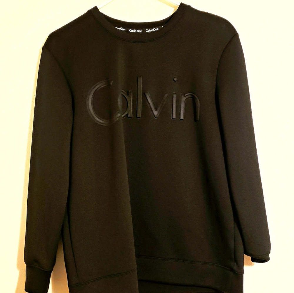 Calvin Klein Black Embossed Logo Sweatshirt